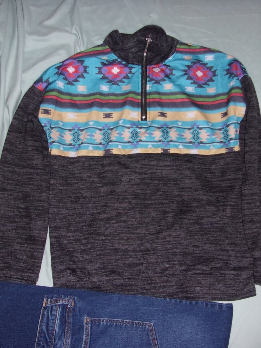 western womens size extra large tee t shirt long sleeve gray shirt